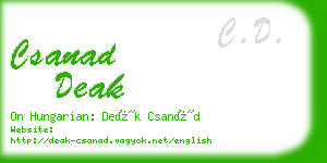 csanad deak business card